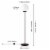 Metal Globe & Stem Floor Lamp in Black - Henn&Hart Perspective: left