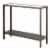 Henn&Hart 36  Aged Steel Metal/Glass Console Table Perspective: left