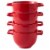 Bruntmor Red 24 Oz x 4 Soup Mug Set - French Onion Soup Cups Perspective: left