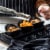 Bruntmor Black Ceramic Dinner Plates Set - 10 Dish Set, Curvy Design Perspective: left