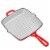 Bruntmor Red 10 Cast Iron Grill Skillet - Easy Draining for Grilling Bacon, Steak & Meats Perspective: left