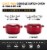 Bruntmor Red 7 Qt 2-in-1 Dutch Oven & Skillet|Pioneer Woman Cookware Perspective: left
