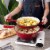 Bruntmor 5 Qt Red 2-in-1 Cast Iron Skillet & Lid, Enameled, Non-Stick Perspective: left