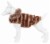 Pet Life Luxe Tira-Poochoo Tiramisu Patterned Mink Dog Coat Jacket Perspective: left