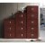 Hodedah 6 Door Enclosed Multipurpose Storage Cabinet for Home & Office, Mahogany Perspective: left