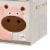 3 Sprouts Kids Toy Chest - Storage Trunk for Boys and Girls Room - Hippo Perspective: left