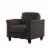 LifeStyle Solutions New Haven Chair in Coffee Microfiber Upholstery Perspective: left