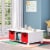 RiverRidge 2-Piece Traditional Fabric Folding Storage Bin Set in Red Perspective: left