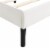 BIKAHOM Tufted Upholstered Platform Bed Frame w/Adjusting Headboard, King, White Perspective: left