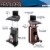Techni Mobili Deluxe Height Adjustable Laptop Cart in Chocolate Perspective: left