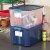 Sterilite 18 Gallon Heavy Duty Latch and Carry Storage Tote, True Blue (6 Pack) Perspective: left