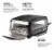 Chefman Food Mover Conveyor Toaster Oven - Black Perspective: left