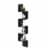 Furinno FR16123GYW-BK 5 Tier Wall Mount Floating Corner Square Shelf, French Oak Grey & Black Perspective: left