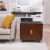 Teamson Pets Decorative Dyad Wooden Cat Litter Box Cabinet & Side Table, Pet Furniture, Brown Perspective: left