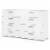 Tvilum Austin 8 Drawer Double Dresser in White Perspective: left
