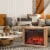 Lifesmart Square Fireplace Heater - Medium Oak Perspective: left