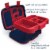 Bentgo Kids Durable & Leak Proof Rocket Children's Lunch Box - Red/Navy Perspective: left