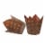 100-Pack Tulip Paper Cupcake Liners for Muffin Baking - Brown & Gold Prints, 2.2" Diameter Perspective: left
