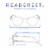 Readerest Clear Round Blue Light Blocking Reading Glasses, Zero Magnification, Men & Women Perspective: left