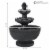 Outdoor Water Fountain 3 Tier 34 Budding Fruition Patio Garden Yard Décor Perspective: left