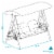 Sunnydaze 3-Person Steel Patio Swing Bench with Side Tables/Canopy - Brown Perspective: left
