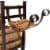 Sunnydaze 33 in Steel Firewood Log Rack with Kindling Holder - Bronze Perspective: left