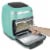 GoWISE USA 11.6-Quart Air Fryer Toaster Oven, Vibe, Mint/Silver Perspective: left