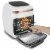 GoWISE USA 11.6-Quart Air Fryer Toaster Oven, Vibe, White/Rose Gold Perspective: left