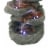 Tabletop Indoor Water Fountain LED Lights 10.5 Stacked Rocks Table Waterfall Perspective: left