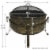 Sunnydaze 24 in Cauldron Steel Fire Pit with Spark Screen, Poker, and Grate Perspective: left