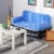Bestway Multi Max Inflatable Air Couch or Double Bed with AC Air Pump, Blue Perspective: left