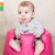 Bumbo Baby Infant Soft Foam Wide Floor Seat with Adjustable Harness, Cradle Pink Perspective: left