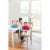 Bumbo Baby Toddler Adjustable Height 3-in-1 Non-Slip Booster Seat, Light Pink Perspective: left