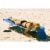 Ostrich Chaise Lounge Folding Portable Sunbathing Poolside Beach Chair, Blue Perspective: left