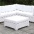 Furniture of America Arthur Contemporary Rattan Large Patio Ottoman in White Perspective: left
