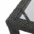 Noble House San Pico 64.2  Glass Top Wicker Patio Dining Table in Gray Perspective: left