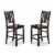 BUCK5-BLK-W 5 Pc Counter height Table set-high Table and 4 Stools Perspective: left