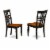 5 Pc set with a Dining Table and 4 Dinette Chairs in Black and Cherry Perspective: left