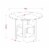East West Furniture Sudbury 3-piece Table and Dining Chairs in Black/Cherry Perspective: left