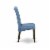 East West Furniture Barry 42  Wood Dining Chairs in Cappuccino/Blue (Set of 2) Perspective: left