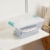 Sterilite Clear Medium Storage Tote, 12 Pack, and Large Storage Tote, 12 Pack Perspective: left