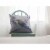 Perched Robin Double Sided Suede Pillow, Zippered, Purple On White Perspective: left