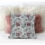 Roses Sprayed Stars Throw Fabric Pillow in Light Blue Pink Green 18x18 Perspective: left
