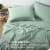 Bare Home Cotton Flannel Sheet Set - Mint, King Perspective: left