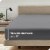 Bare Home Microfiber Dual-Pocket Fitted Sheet - Grey, Twin XL Perspective: left