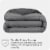 Bare Home Reversible Down Alternative Comforter - Grey/Forged Iron Grey, Full Perspective: left
