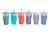 Manna™ 6 Color Changing Tumblers with Straws Perspective: left