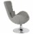 Merrick Lane High-Back Egg Style Lounge Chair with Lumbar Pillow in Light Gray Fabric Perspective: left