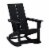 Poly Resin Wood Rocking Adirondack Chair In Black Perspective: left