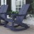 Poly Resin Wood Rocking Adirondack Chair In Navy Perspective: left